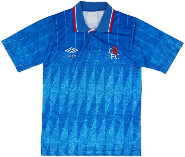 1989-91 Chelsea Home Shirt - 8/10 - (Y)