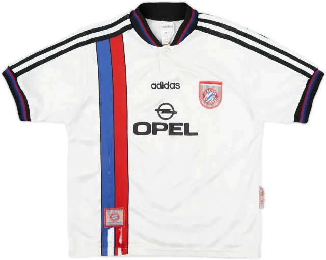 adidas Bayern Munich Boys SS Away Shirt 1996/98