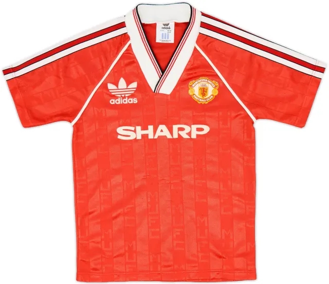1988-90 Manchester United Home Shirt - 8/10 - (7-8 Years)