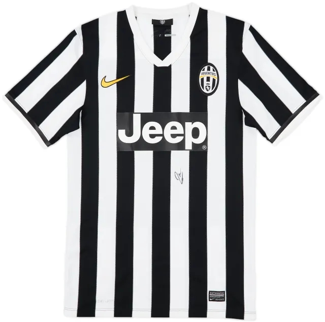 2013-14 Juventus Signed Home Shirt - 9/10 - (L)
