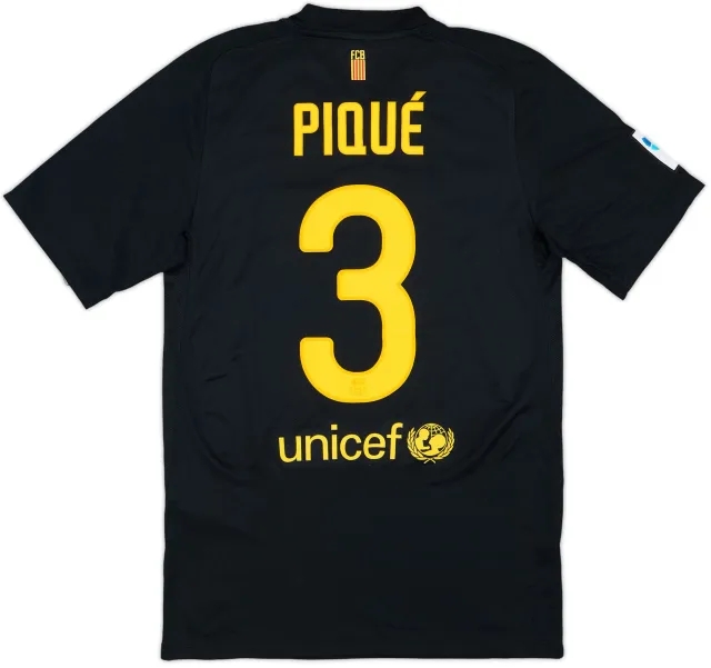 2011-12 Barcelona Away Shirt Pique #3 (S)