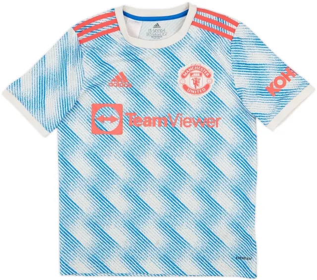 2021-22 Manchester United Away Shirt - 7/10 - (L.Boys)