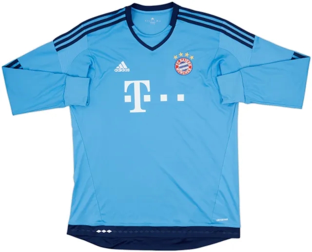 adidas Bayern Munich Mens LS Goalkeeper Home Shirt 2015/16