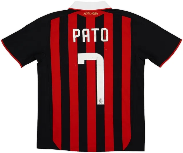 2009-10 AC Milan Home Shirt Pato #7 - 4/10 - (XL.Boys)