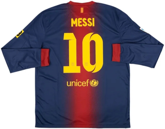 2012-13 Barcelona Home L/S Shirt Messi #10 (XL)