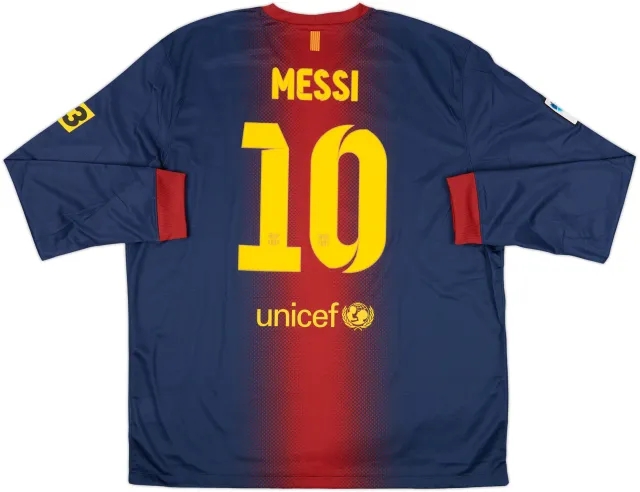 2012-13 Barcelona Home L/S Shirt Messi #10 (XXL)