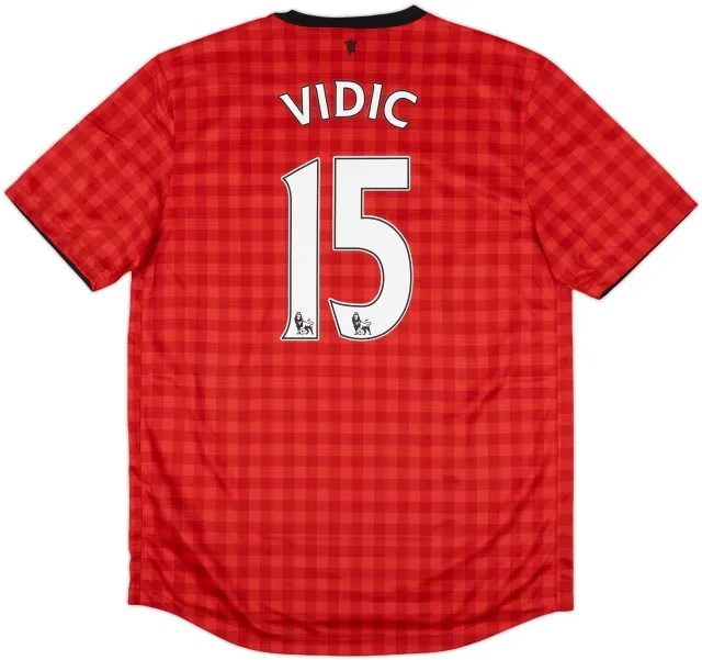 2012-13 Manchester United Home Shirt Vidic #15 (L)
