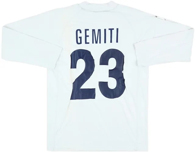 2004-05 Genoa Match Issue Away L/S Shirt Gemiti #23