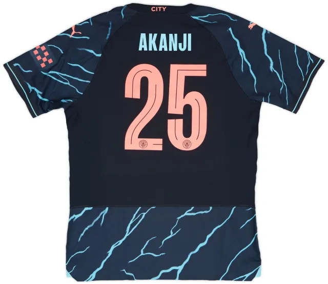 2023-24 Manchester City Match Issue FA Cup Third Shirt Akanji #25