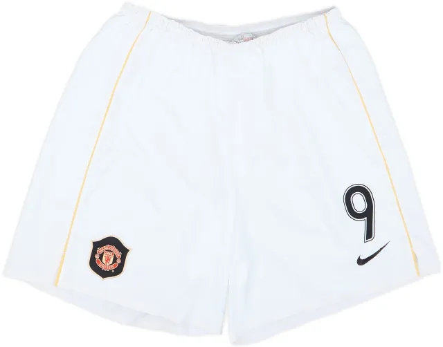 2006-07 Manchester United Player Issue Home Shorts #9 (Saha) - 7/10 - (L)