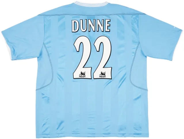 2003-04 Manchester City Home Shirt Dunne #22 (XL)