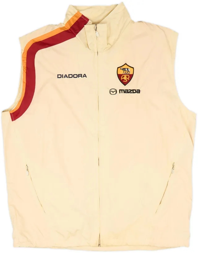 2004-05 Roma Diadora Hooded Gilet - 8/10 - (XL)