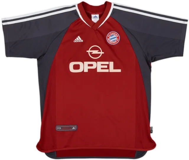 adidas Bayern Munich Boys SS Home Shirt 2002/03