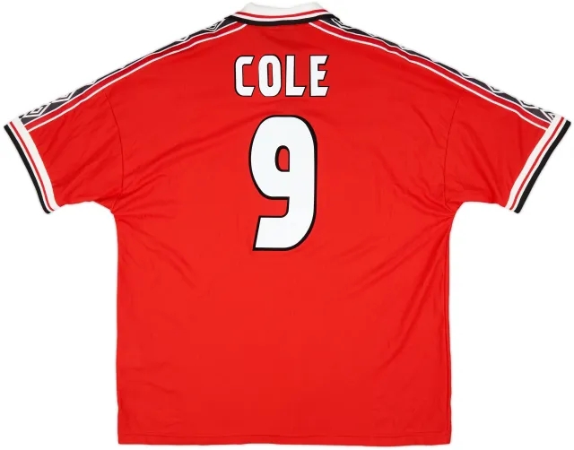 1998-00 Manchester United Home Shirt Cole #9 (XXL)