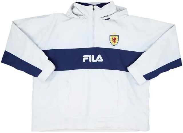 2000-02 Scotland Fila 1/4 Zip Hooded Track Jacket - 6/10 - (XL)
