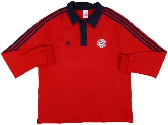 2008-09 Bayern Munich adidas Polo L/S Shirt - 9/10 - (L)