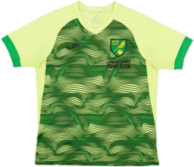 Joma Norwich City Boys SS Home Shirt 2021/22