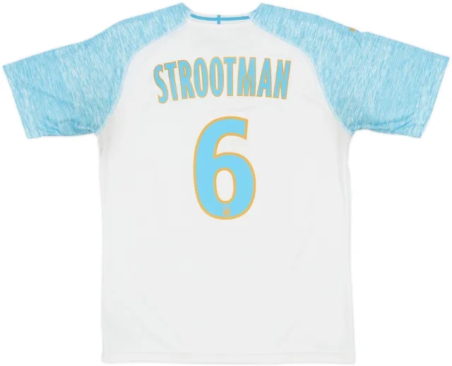 2018-19 Olympique Marseille Home Shirt Strootman #6 - 5/10 - (M)