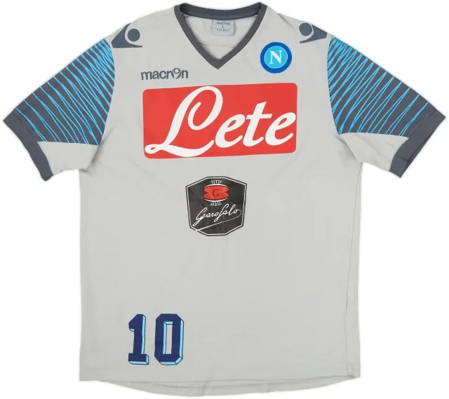 2014-15 Napoli Macron Player Issue Cotton Tee #10 - 5/10 - (M)