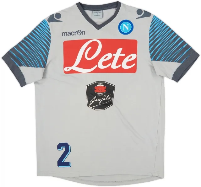 2014-15 Napoli Macron Player Issue Cotton Tee #2 - 6/10 - (M)