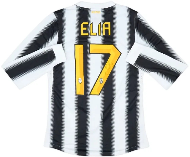 2011-12 Juventus Match Issue Signed Home L/S Shirt Elia #17