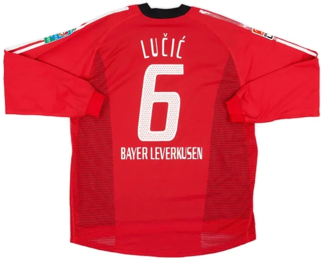 adidas Bayer Leverkusen Mens LS Player Issue Home Shirt 2003/04