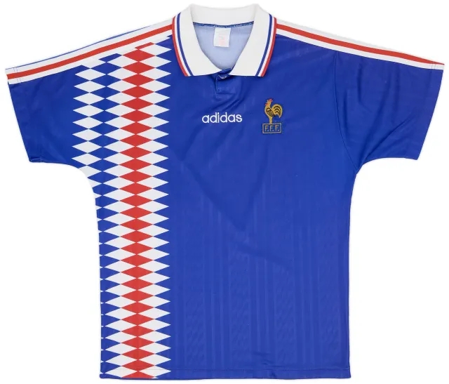 adidas France Mens SS Home Shirt 1994