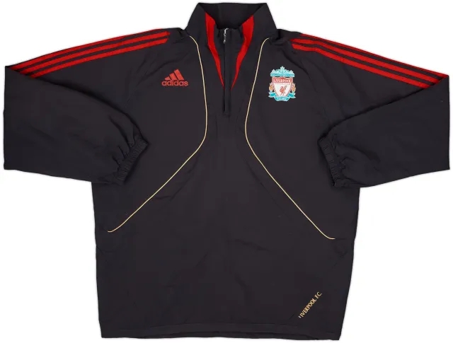 2009-10 Liverpool adidas 1/4 Zip Drill Top - 8/10 - (M/L)