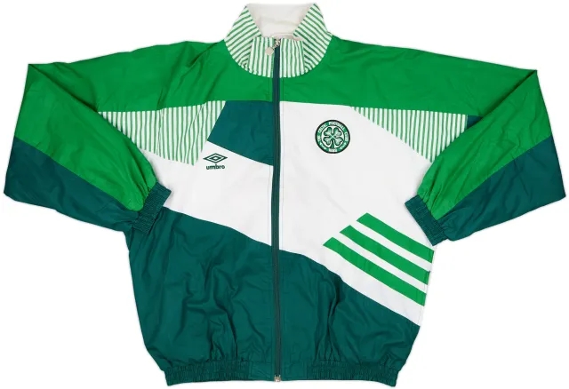 1991-92 Celtic Umbro Track Jacket - 8/10 - (XXL)