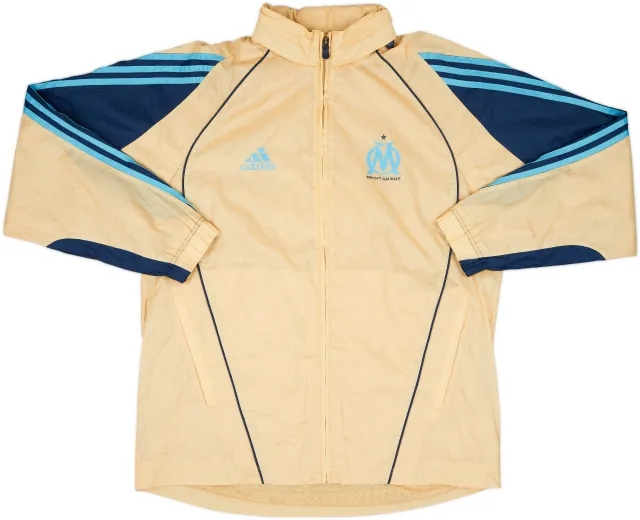 2005-06 Olympique Marseille adidas Hooded Rain Jacket - 6/10 - (M)