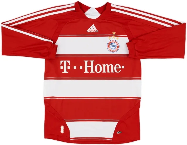 adidas Bayern Munich Boys LS Home Shirt 2008/09