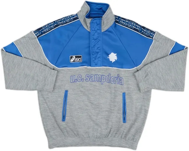 1992-94 Sampdoria Asics 1/4 Zip Track Jacket - 8/10 - (S)