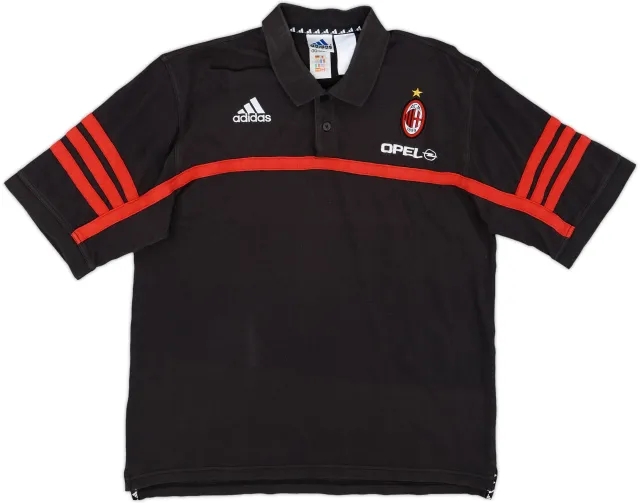 2000-01 AC Milan adidas Polo Shirt - 8/10 - (L)