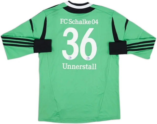 adidas Schalke 04 Boys LS Goalkeeper Home Shirt 2012/13