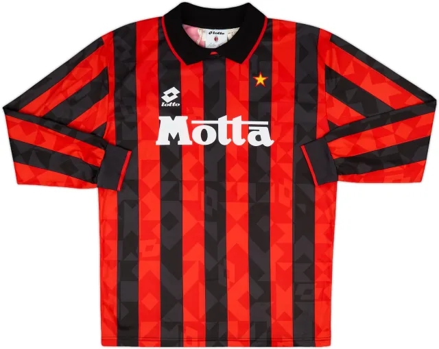 1993-94 AC Milan Home L/S Shirt - 10/10 - (XL)