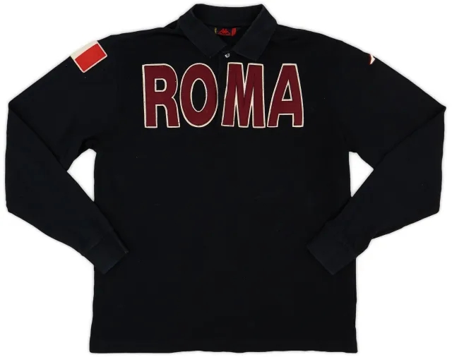 2008-09 Roma Kappa Polo L/S Shirt - 7/10 - (L)