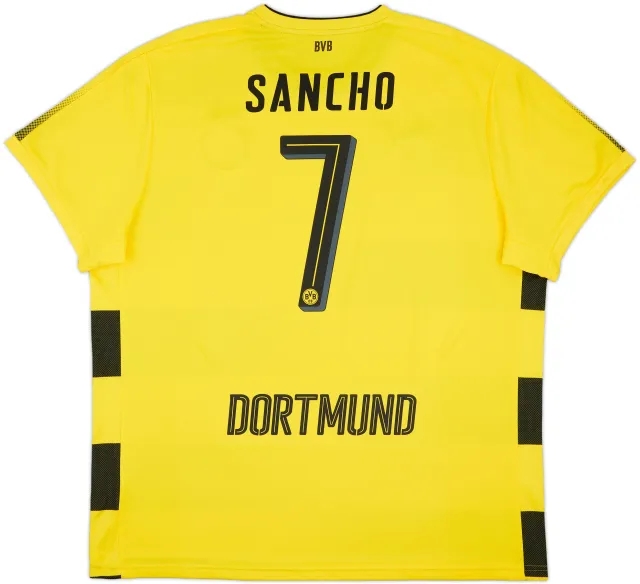 2017-18 Borussia Dortmund Home Shirt Sancho #7 - 9/10 - (3XL)