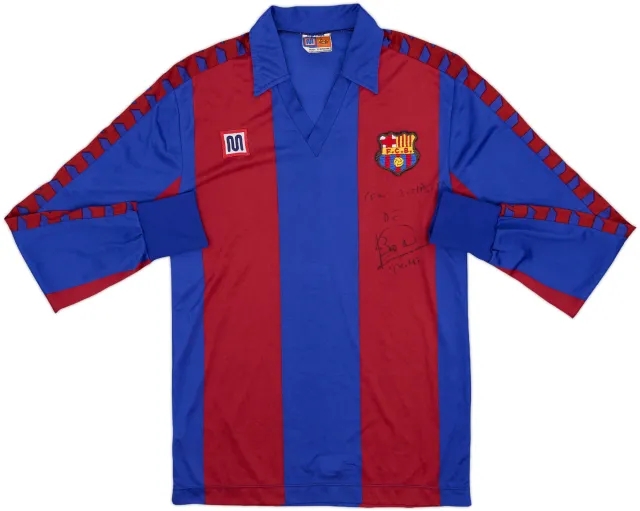 1984-89 Barcelona Signed Home L/S Shirt - 9/10 - (XS)