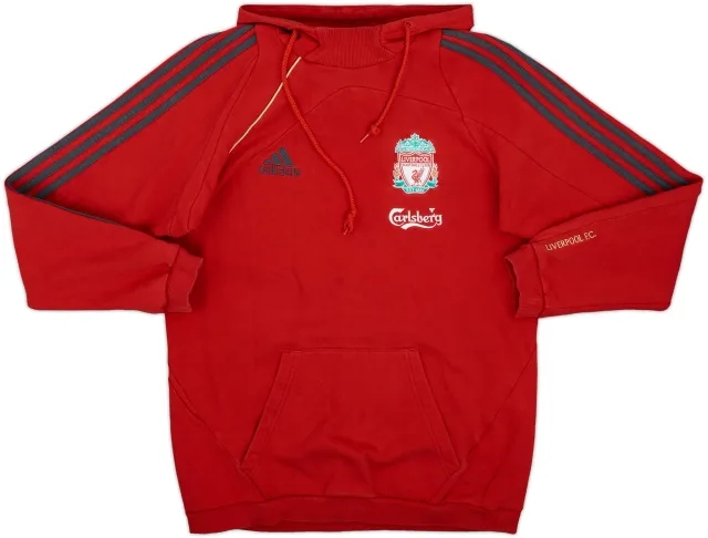 2009-10 Liverpool adidas Hooded Sweat Top - 8/10 - (M)