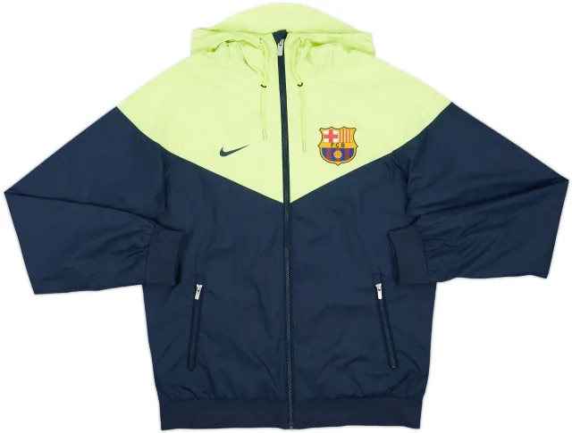2018-19 Barcelona Nike Hooded Track Jacket - 9/10 - (S)