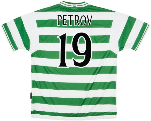 1999-01 Celtic Home Shirt Petrov #19 - 8/10 - (XXL)
