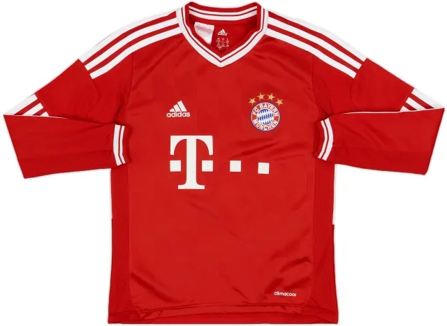 adidas Bayern Munich Boys LS Home Shirt 2013/14