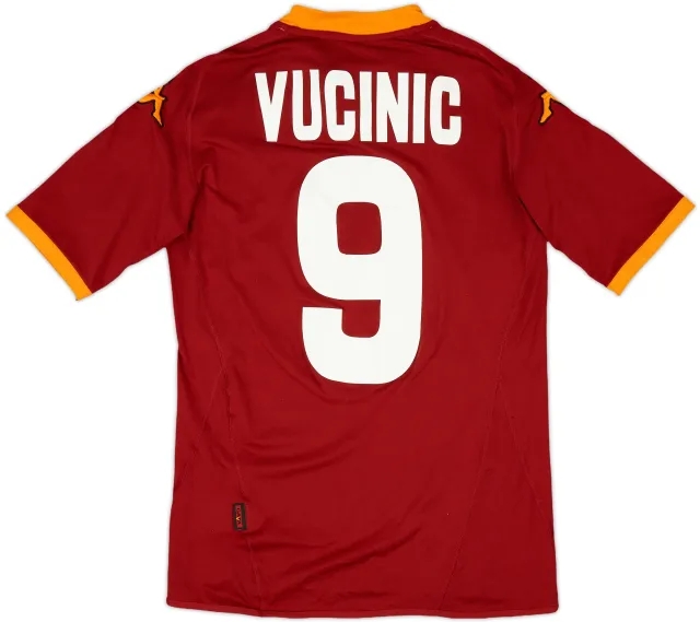 2007-08 Roma Home Shirt Vucinic #9 - 6/10 - (S)