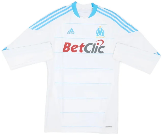 2010-11 Olympique Marseille Player Issue TechFit Home L/S Shirt - 5/10 - (XL)