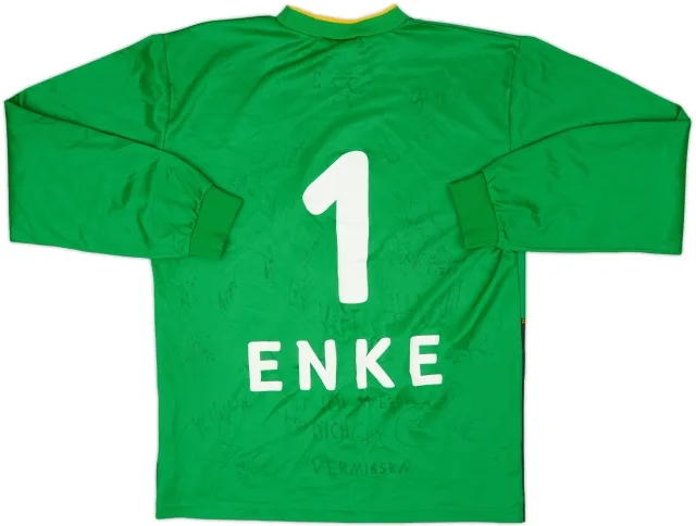 2002-03 Hannover 96 Signed GK Shirt Enke #1 - 6/10 - (XS)