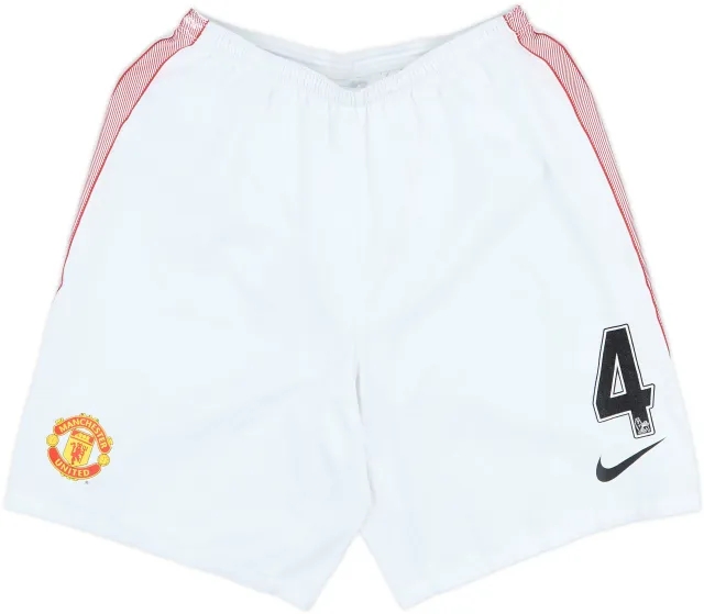 2012-13 Manchester United Match Issue Home Shorts #4 (Jones)