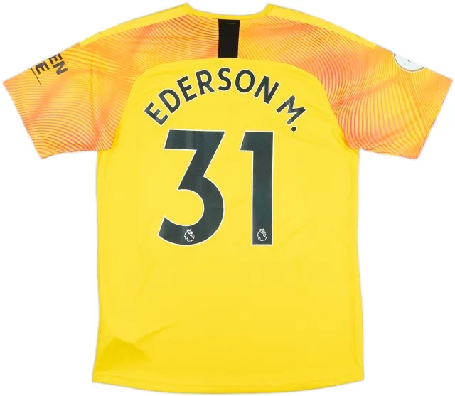 2019-20 Manchester City Match Issue GK Shirt Ederson M. #31