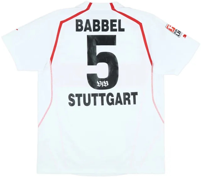2004-05 Stuttgart Match Issue Home Shirt Babbel #5