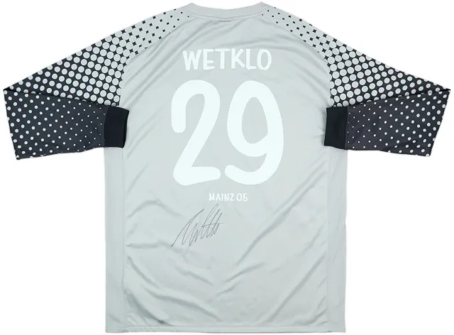2010-11 FSV Mainz Match Issue Signed GK Shirt Wetklo #29