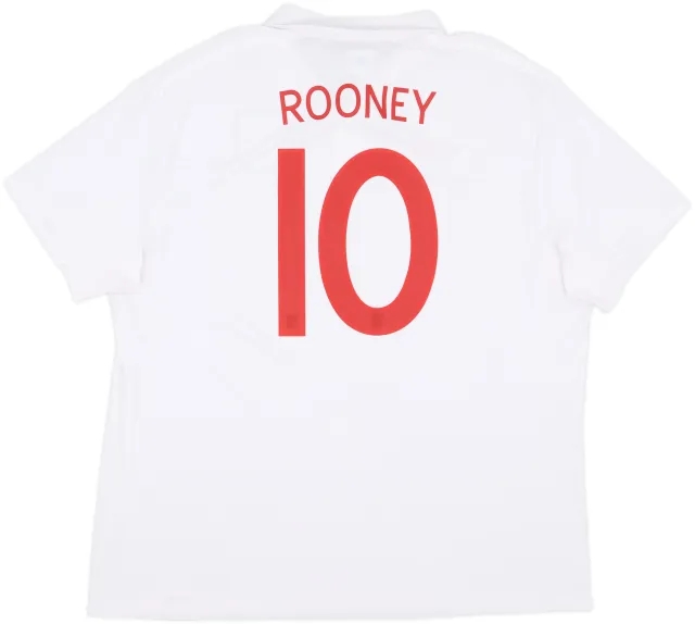 2009-10 England Home Shirt Rooney #10 - 9/10 - (3XL)